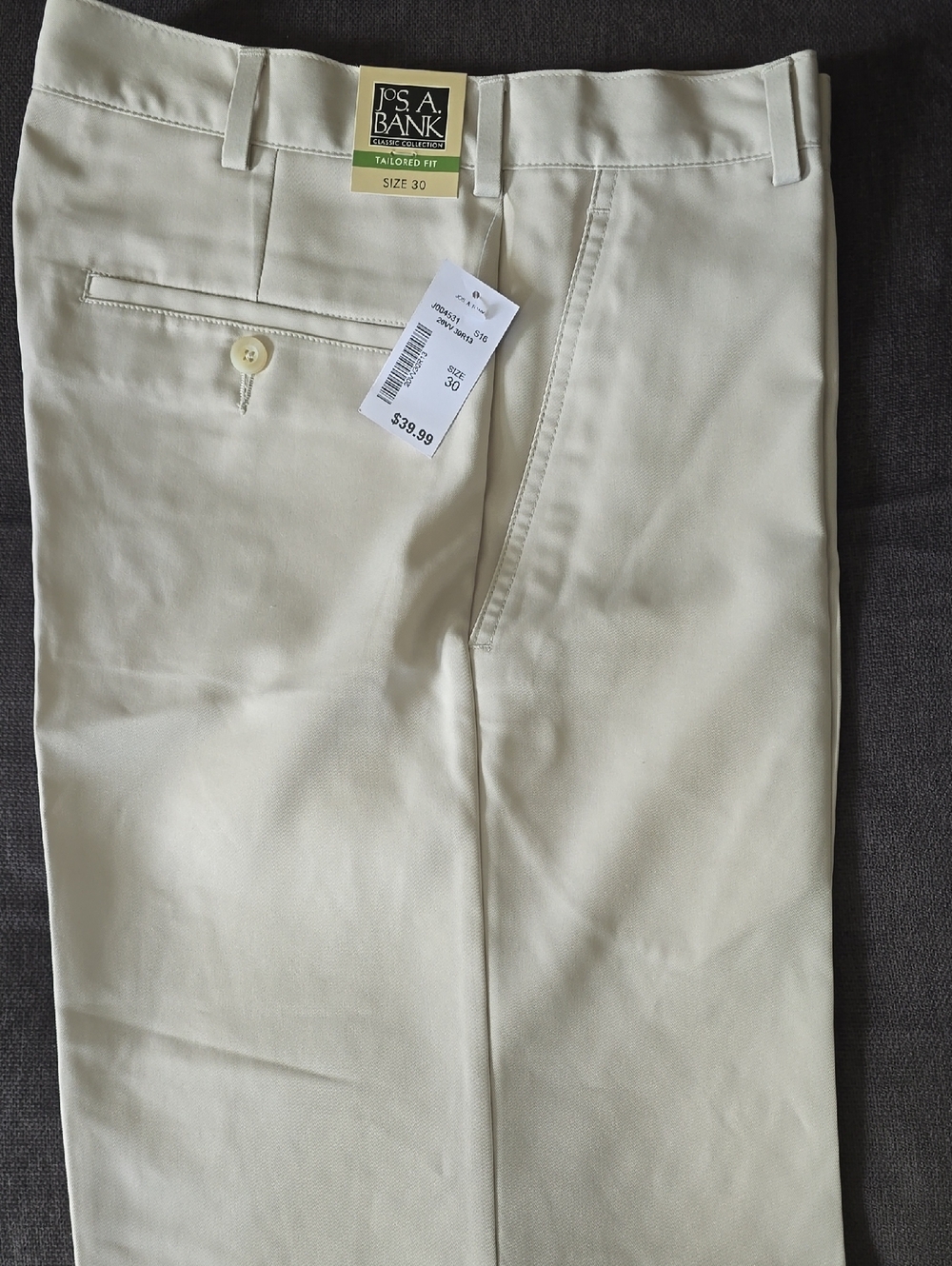Jos. A. Bank Men’s Cream Tailored Pants